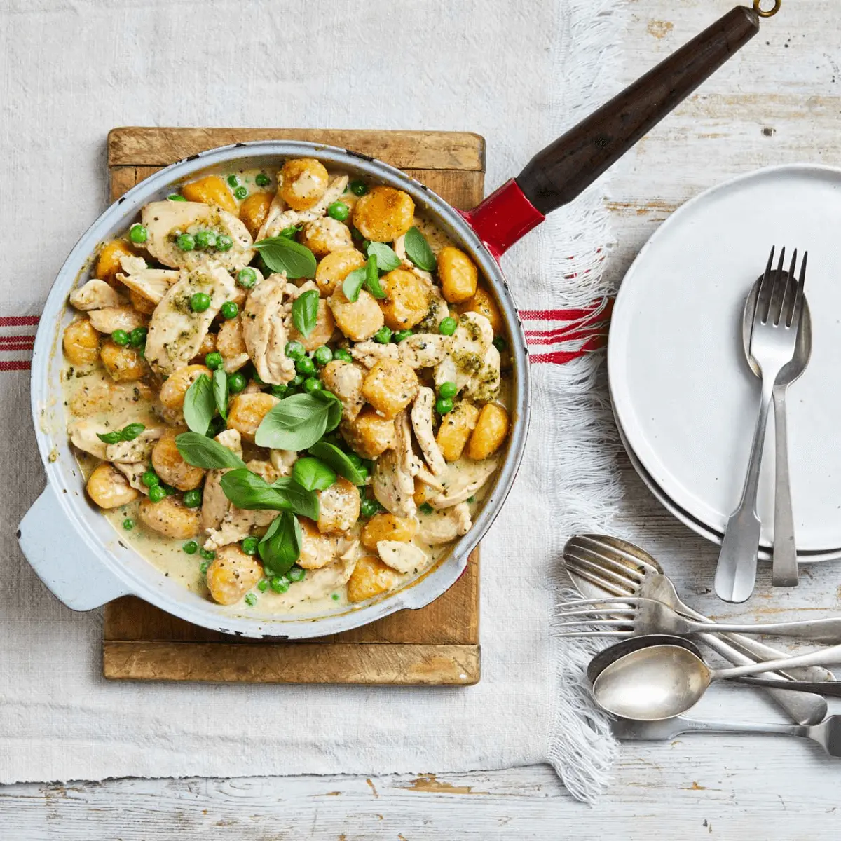 Chicken & Pumpkin Gnocchi in a pan