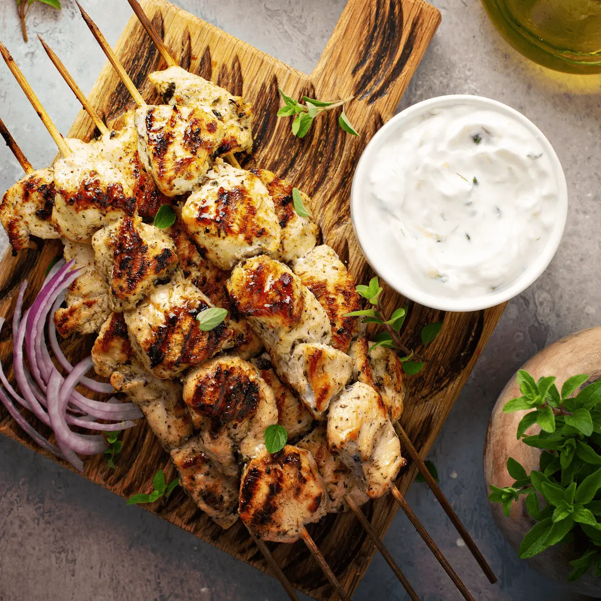 Greek Chicken Kebabs